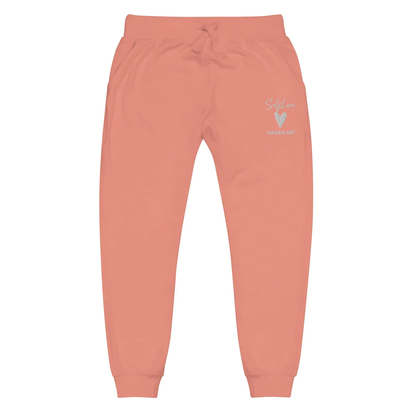 Self Love Unisex Fleece Sweatpants with Embroidery Fashion Sweatpants