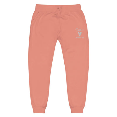 Self Love Unisex Fleece Sweatpants with Embroidery Fashion Sweatpants